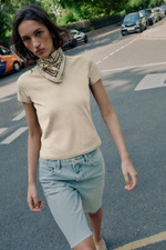 ХЛОПКОВАЯ ФУТБОЛКА С КОРОТКИМИ РУКАВАМИ — ZARA