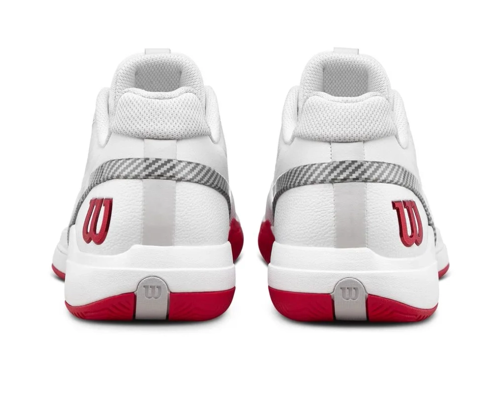 Теннисные кроссовки Wilson Rush Pro 5 CTC - bright white/wilson red/microchip
