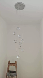 Pendant design lamp Mizu by Terzani (7 suspension)