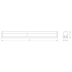 Линейный светодиодный светильник ЭРА LLED-01-12W-6500-W 12Вт 6500K L874мм с выключателем | Бытовые светодиодные линейные светильники