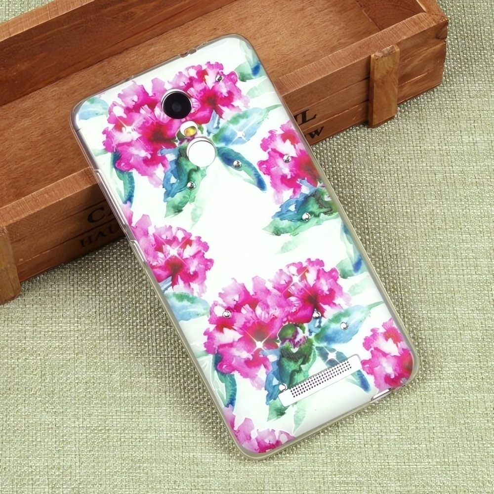 Силиконовый чехол с цветами для Xiaomi Redmi Note 3/3 Pro, 009609