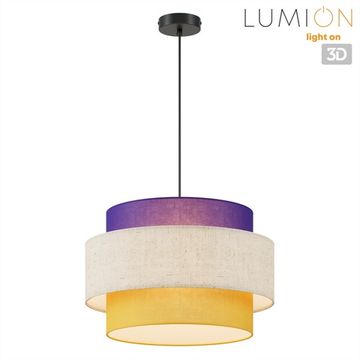 Светильник подвесной 4*Е14 8281/4 черный/фиолетовый/бежевый/желтый PALERMO Lumion