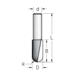 Фреза галтельная пазовая DIMAR 8.0x13x50x8 R4.0 WPW RBL0805