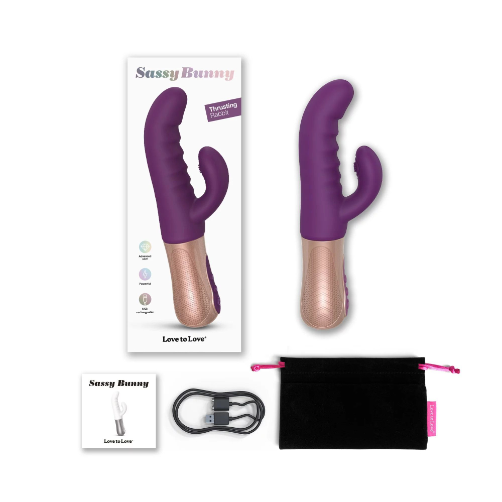 Фиолетовый вибратор-кролик Sassy Bunny - 21 см. (Цвет: фиолетовый)
