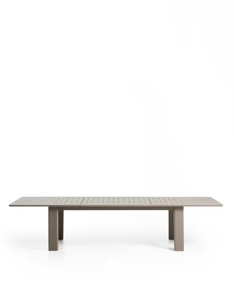 Раздвижной стол Livorno из алюминия цвета таупе, 233(350) x 100 см