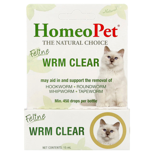 HomeoPet, Feline Wrm Clear, 15 мл