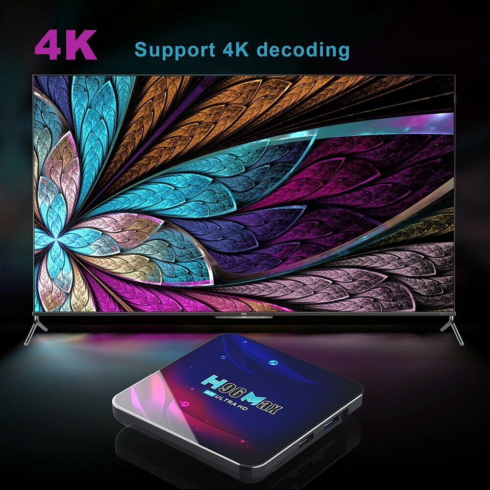 ТВ-приставка Ultra HD H96 Max V11, Android 11, 4 ядра, 4 + 32 ГБ