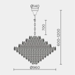 Подвесная люстра MODELUX premium ML.8861.32P GD