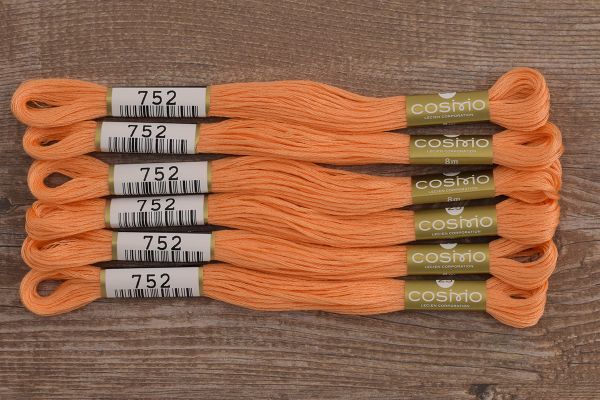Мулине Lecien Cosmo, цв. 0752 / 6 мот. по 8 метров, в 6 сложений