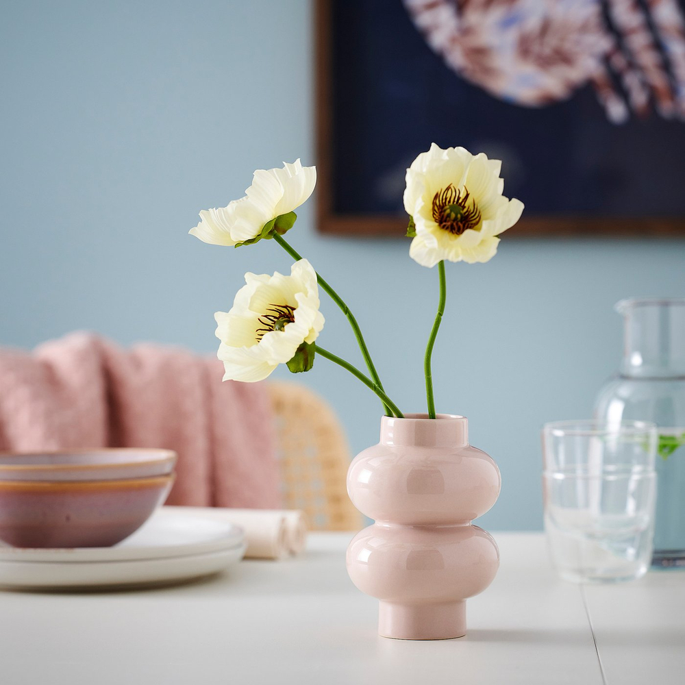 IKEA PÄRLHÄGG  (ИКЕА ПЭРЛХЭГГ)  -  Ваза - светло-розовая 14 см