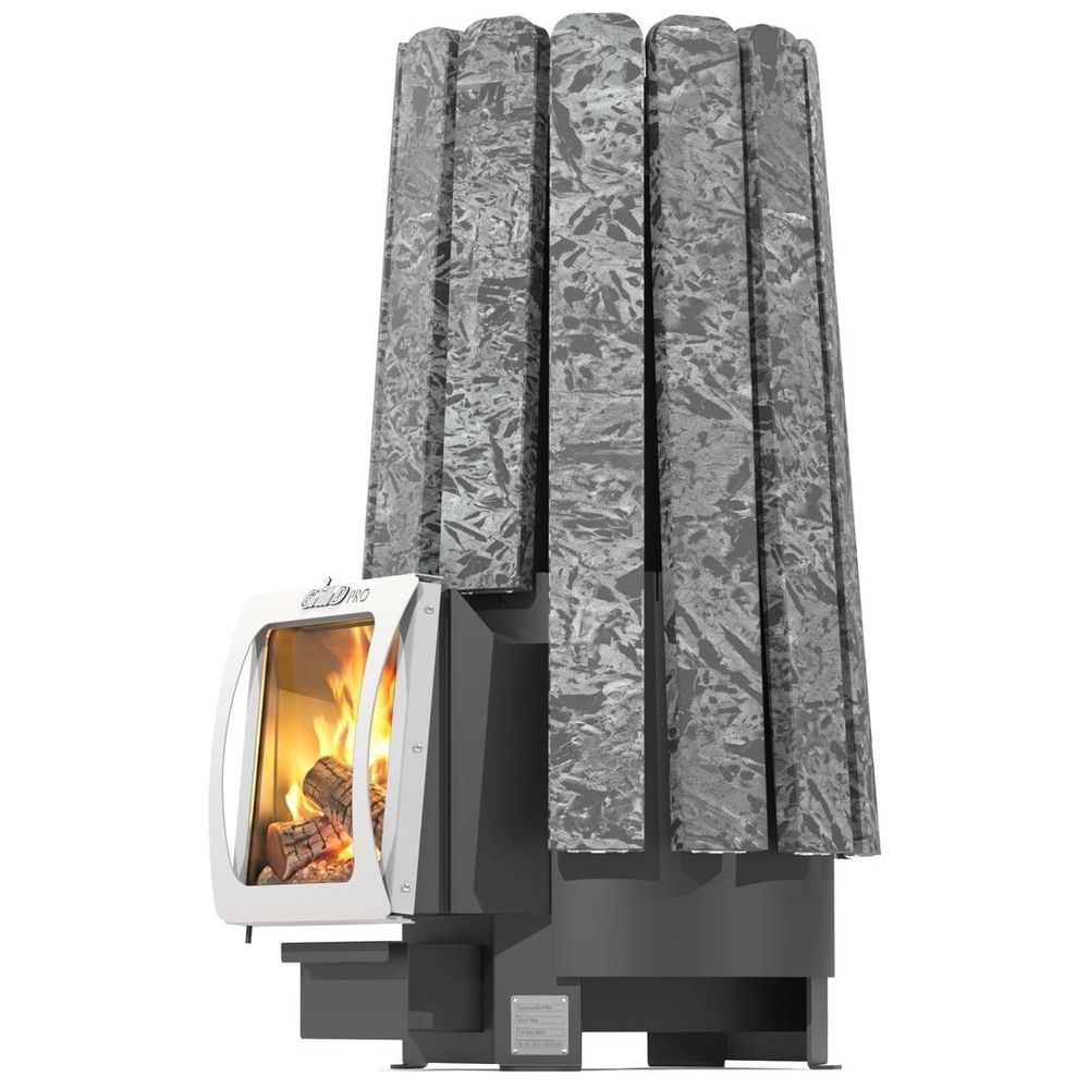 Дровяная банная печь Grill'D Cometa Vega 240 Short Max Stone Pro (Серпентинит)
