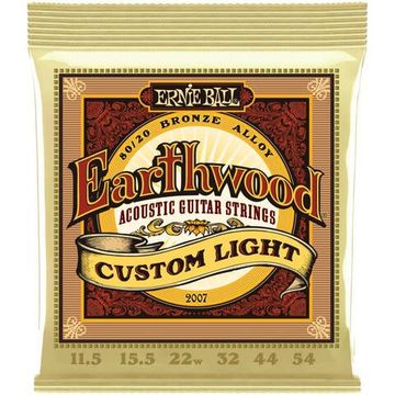 Струны для акустической гитары 11.5-54 ERNIE BALL 2007 Earthwood 80/20 Bronze Custom Light