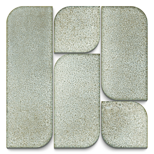KERAMA MARAZZI Модульное панно СИЛУЭТ зелёный светлый 30х30 / 16мм. / KMD3RIC014