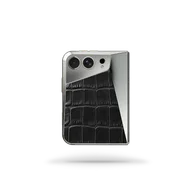 Чехол для iPhone Duo на магните - Натуральная кожа аллигатора - Чёрный