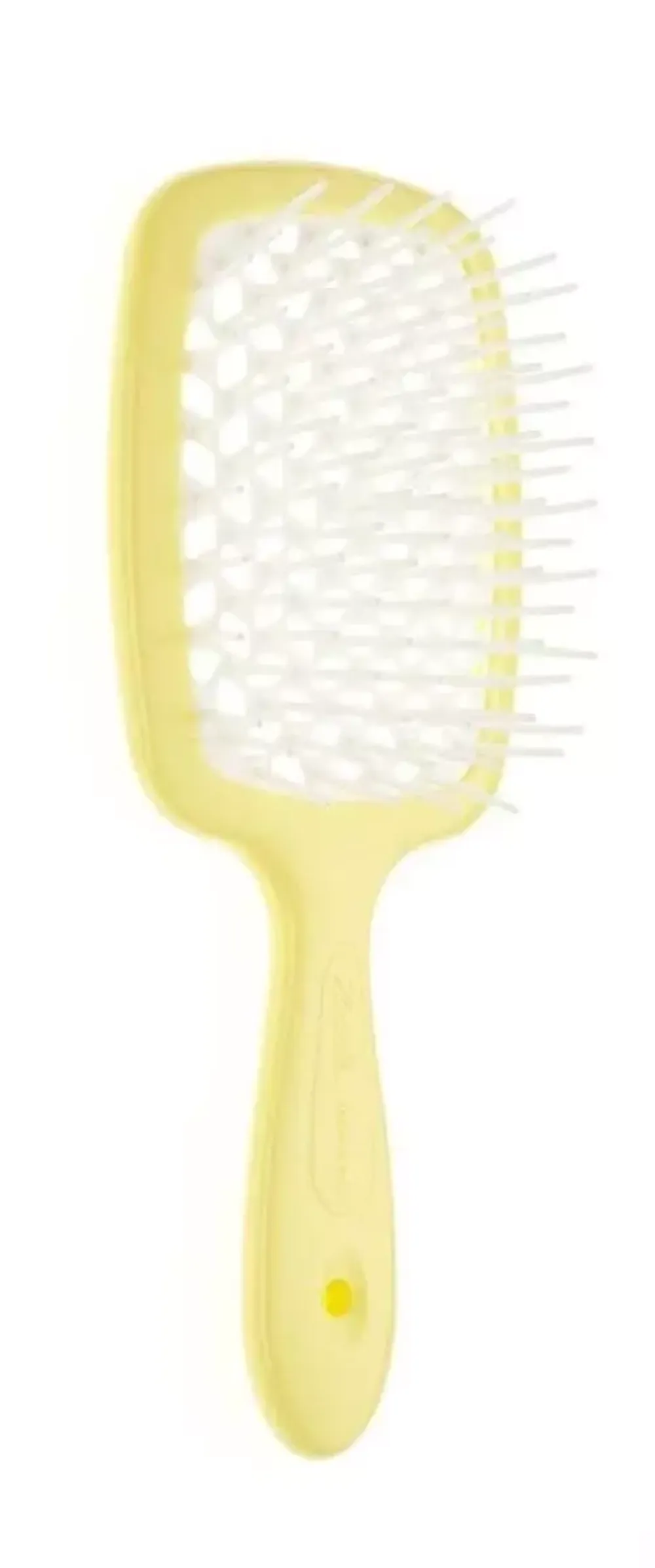 Расческа для волос JANEKE SuperBrush The Original Small  мини жёлтая с белым