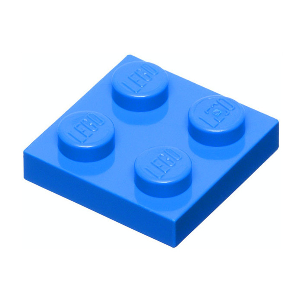 Lego 50шт Плитка 2х2 (синий) 302223