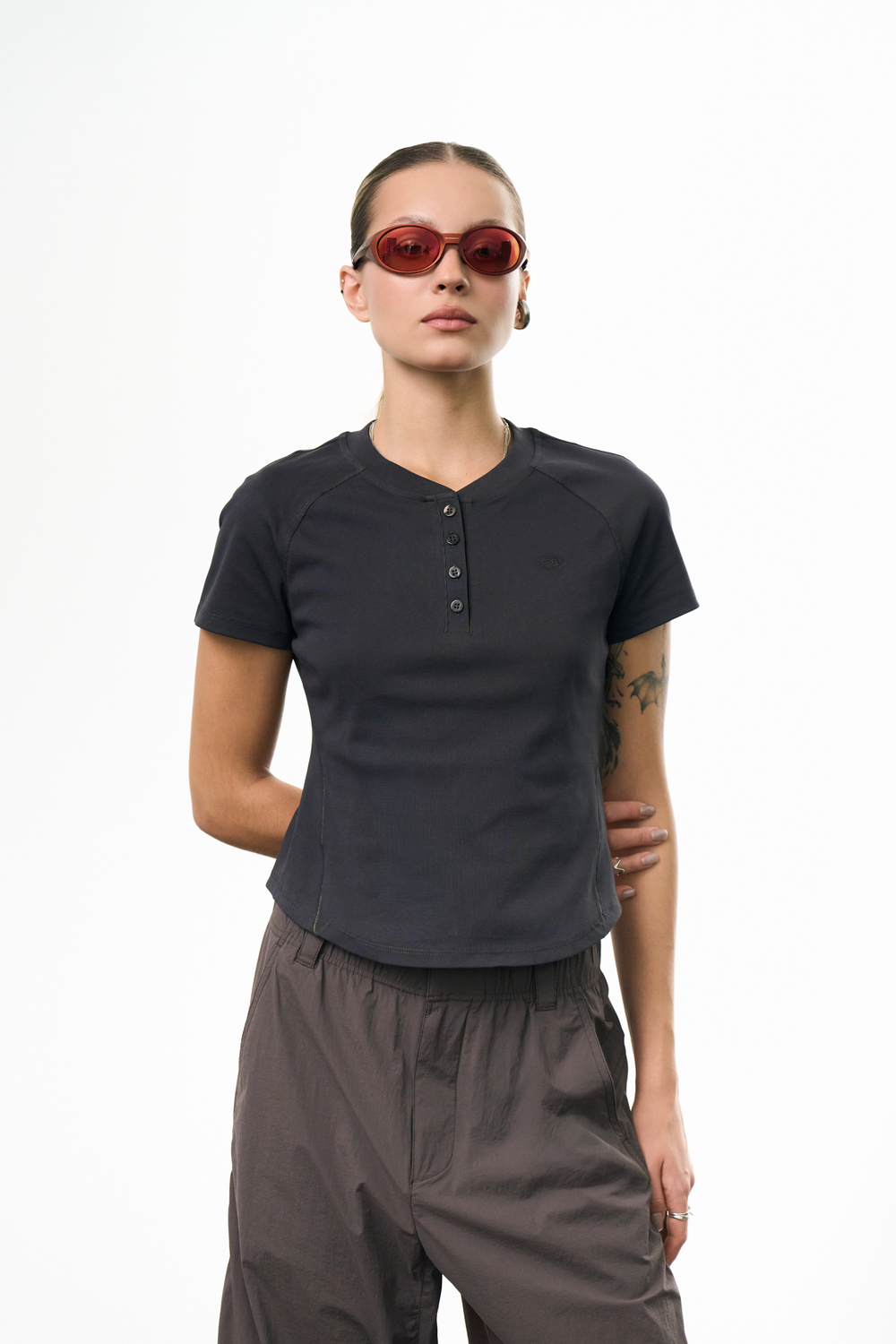 Футболка Blue Monte Henry's Short-Sleeved T-Shirt "Rocky Grey" Women's