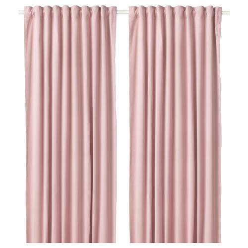 Комплект штор IKEA SANELA (САНЕЛА), Светло-розовый, 140x250 см, 2 шт