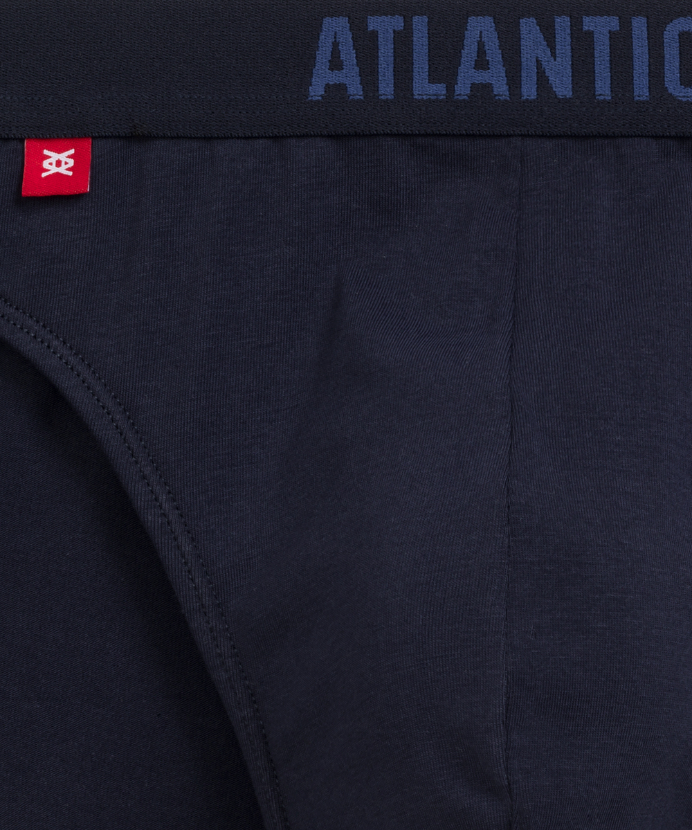 Мужские трусы слипы спорт Atlantic, набор 5 шт., хлопок, графитовые + аквамарин + темно-голубые + темно-синие + эспрессо, 5SMP-004