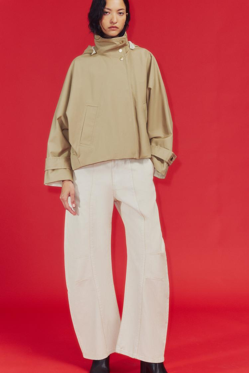 ZARA ДВУБОРТНАЯ КУРТКА WATER-REPELLENT — ZW COLLECTION, СВЕТЛЫЙ ЖЕЛТО-КОРИЧНЕВЫЙ