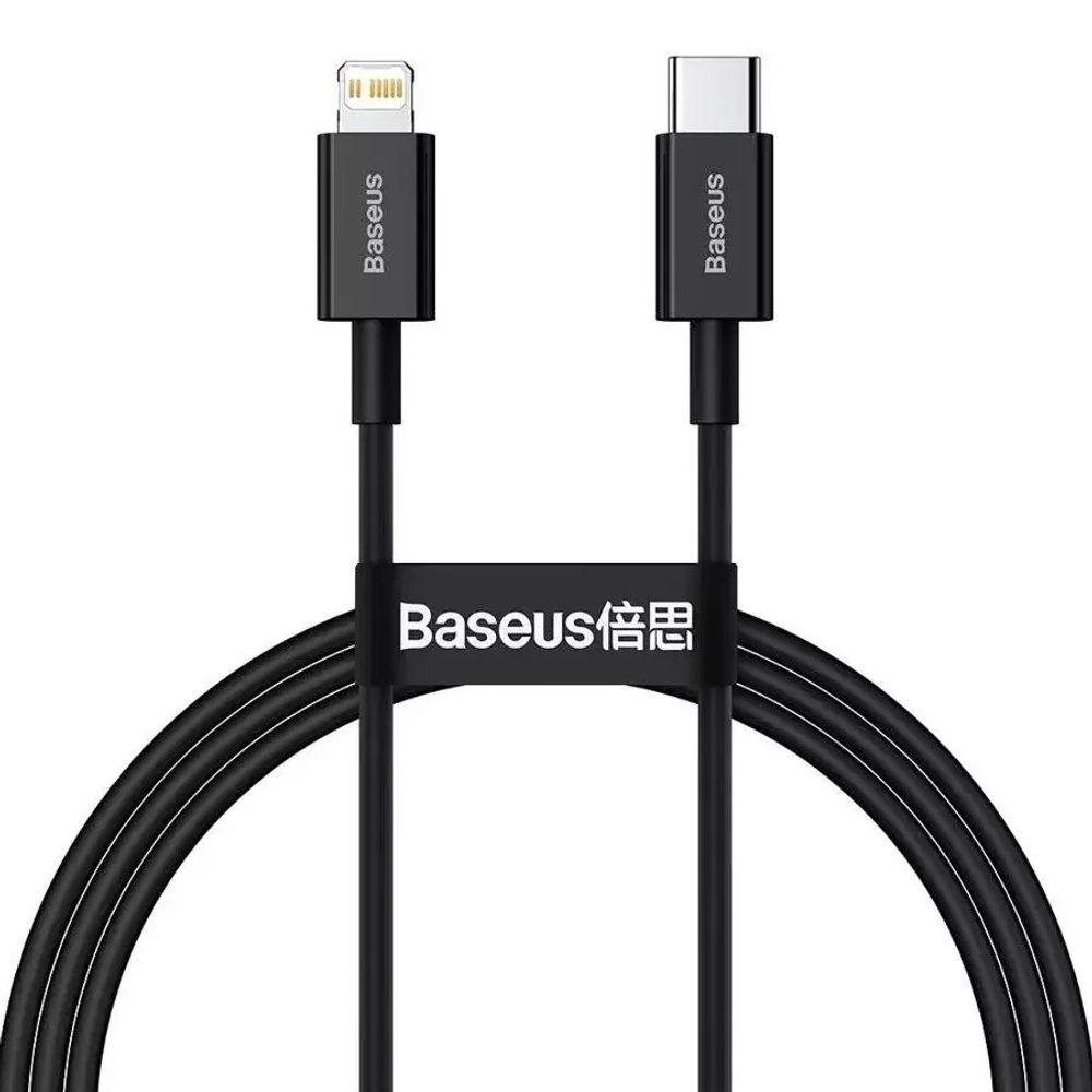 Кабель-зарядка Type-C на Lightning Baseus Superior 20W 1м (CATLYS-A01) черный