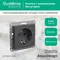 Розетка с заземлением без шторок Systeme Electric AtlasDesign Базальт ATN001443