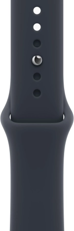 Apple Watch Series 12, 46 мм, алюминий цвета «серый космос», ремешок Sport Band цвета «морской синий»