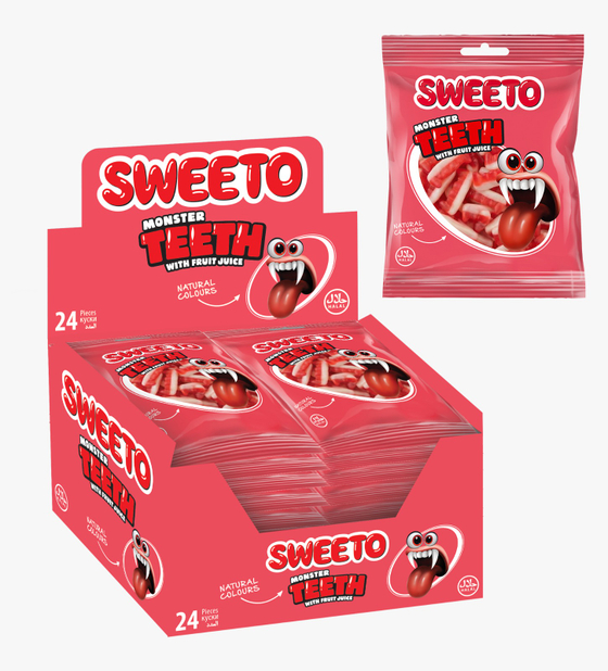 Мармелад SWEETO Клыки Монстра 18г*24шт (12бл)