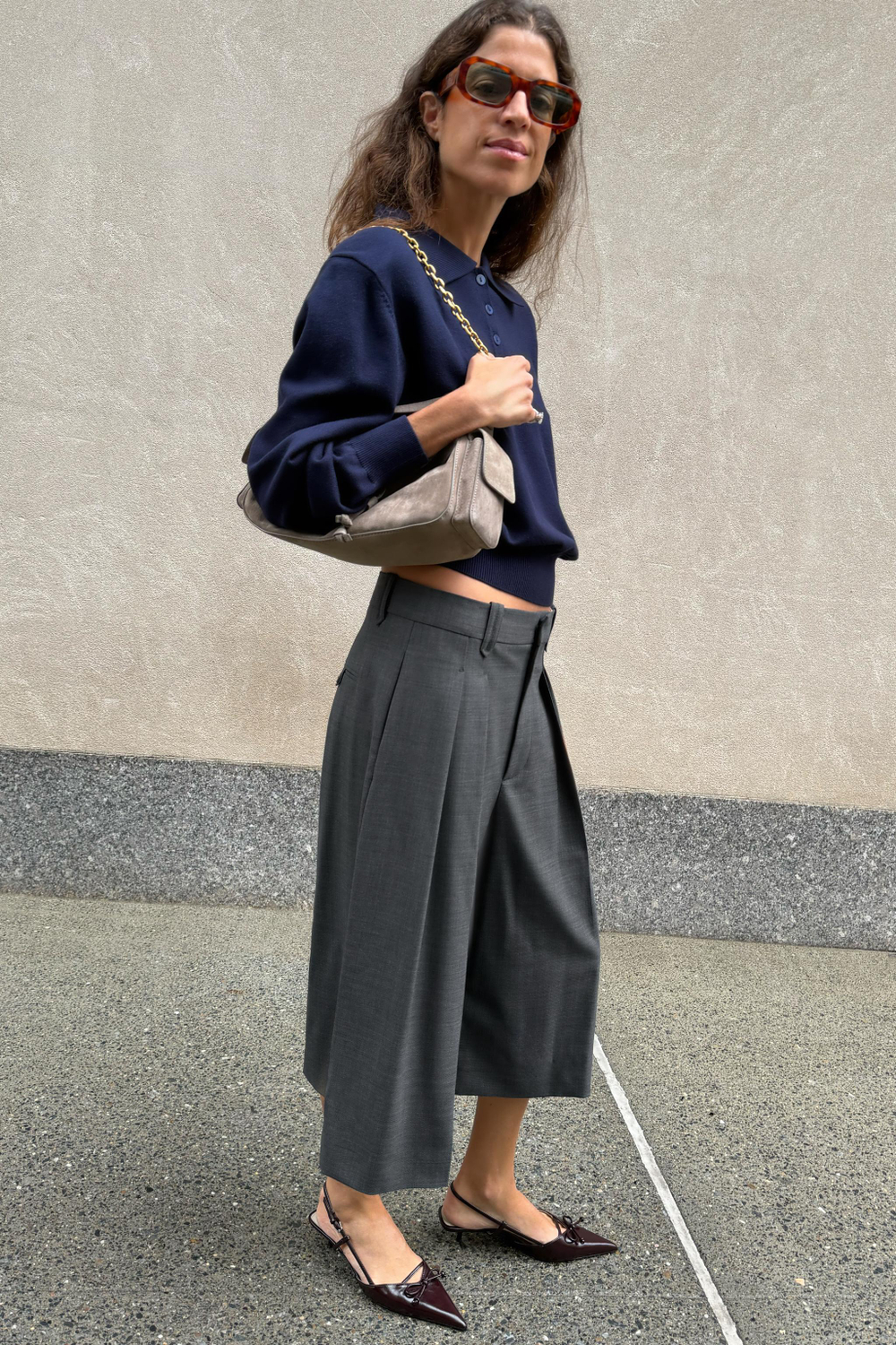 ТРИКОТАЖНЫЙ ПОЛО С ПОДПЛЕЧНИКАМИ — ZARA
