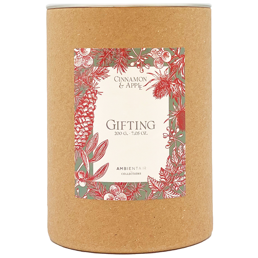 Свеча ароматическая Ambientair Gifting Корица и яблоко 40ч