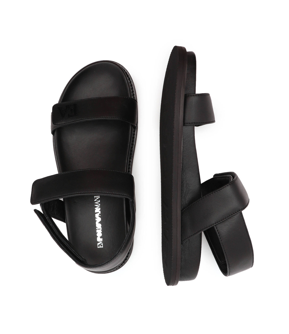 Кожаные босоножки Emporio Armani - черный(X3P815 XF271)