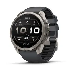 Fenix 9 Pro - 51 мм (титановый, черный силиконовый ремешок)
