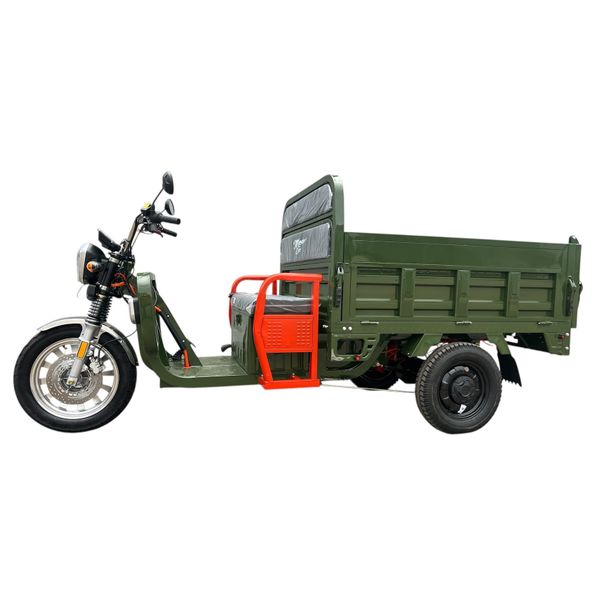 Грузовой электрический трицикл IKINGI CARGO MAX Q30 3000W (72V/45Ah) - Зелёный фото №1