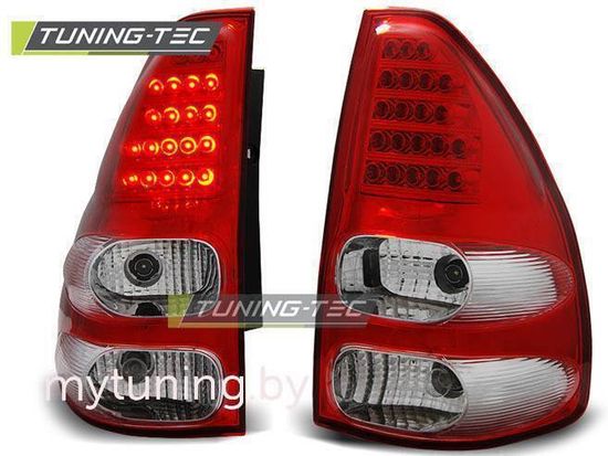 Задние фонари red white led для Toyota Land Cruiser Prado 120