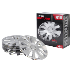 Колпаки R15 Capella 4шт (серебристые) ABS-пластик ARNEZI A0702052