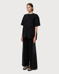 VIVIENNE WESTWOOD RED LABEL ФУТБОЛКА ЧЕРНАЯ С УЗОРОМ LOGO