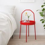 Приставной столик IKEA BURVIK (БУРВИК), Красный, 38 см