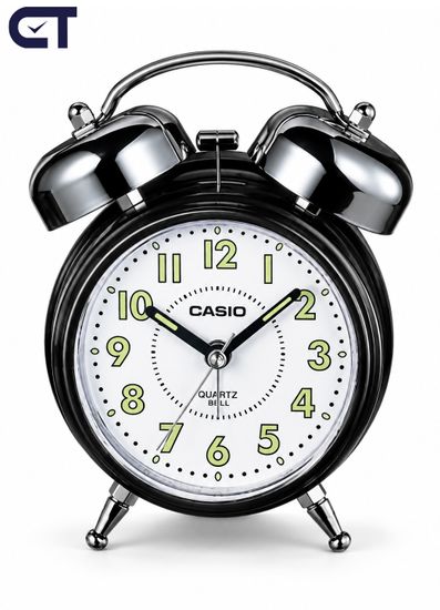 CASIO TQ-362-1B настольные часы-будильник — классический звонок, подсветка и Snooze