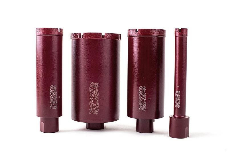 Сегментная алмазная коронка MESSER REDLINE по граниту диаметр 62 мм длина 100 мм