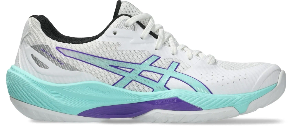 Женские кроссовки для бадминтона/сквоша Asics Beyond FF 2 - white/illuminate mint