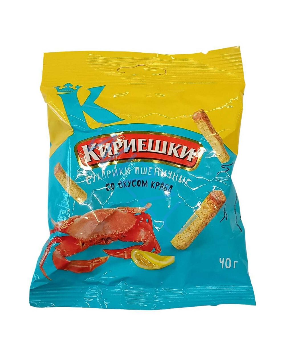 Сухарики Кириешки пшеничные со вкусом краба 40 гр м/у