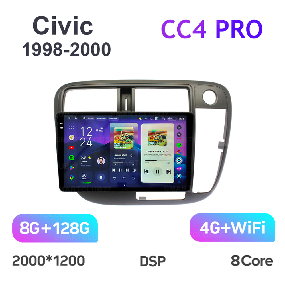 Teyes CC4 Pro 9" для Honda Civic 1998-2000 (прав)