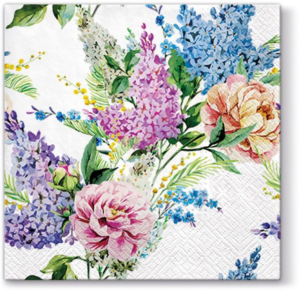Салфетки 3-слойные для декупажа Sagen Vintage Design Lunch PAW Decor Collection Весенняя сирень