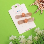 Зажимы для волос 2шт «Chocolate», бантик, цвет как на фото, 6,4*1,6см (блистер и пакет с подвесом)