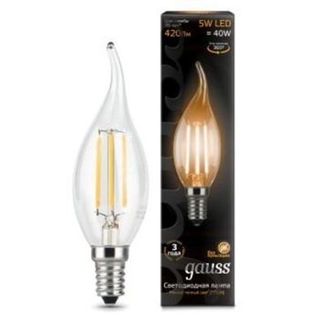 Лампа Gauss LED Filament Candle tailed E14 5W 2700K 104801105