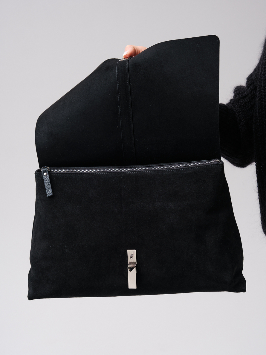 Замшевая сумка сэтчел Colette DBR 31349 черный