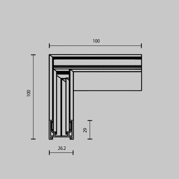 Соединитель угловой Accessories for tracks Exility TRAM034CL-41B Maytoni