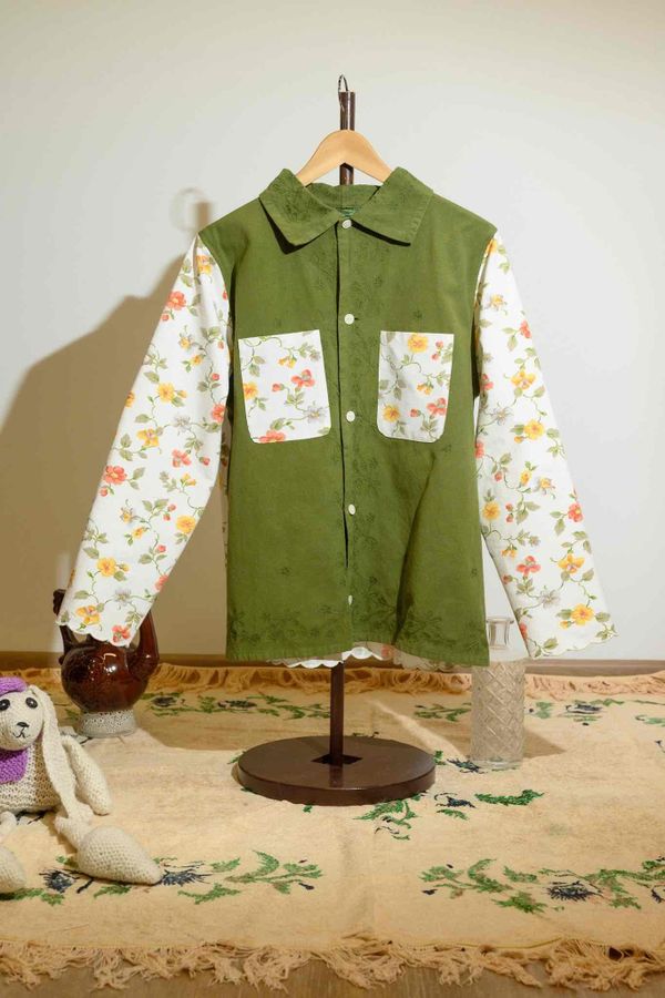 Рубашка Green Flowers Shirt - фото 1