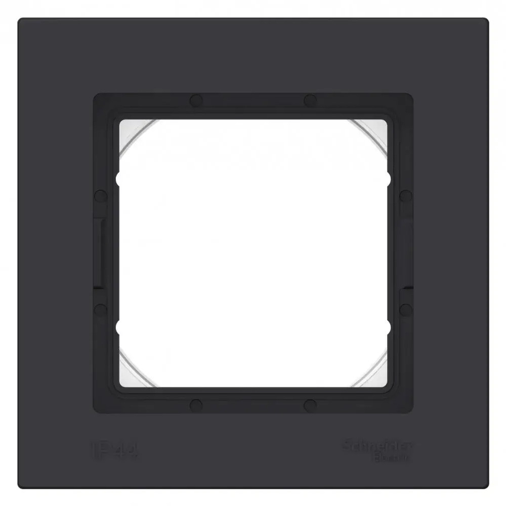 ATLASDESIGN AQUA 1-постовая РАМКА, IP44, КАРБОН