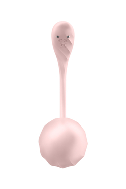 Виброяйцо Satisfyer Ribbed Petal Connect App с пультом ДУ, розовое